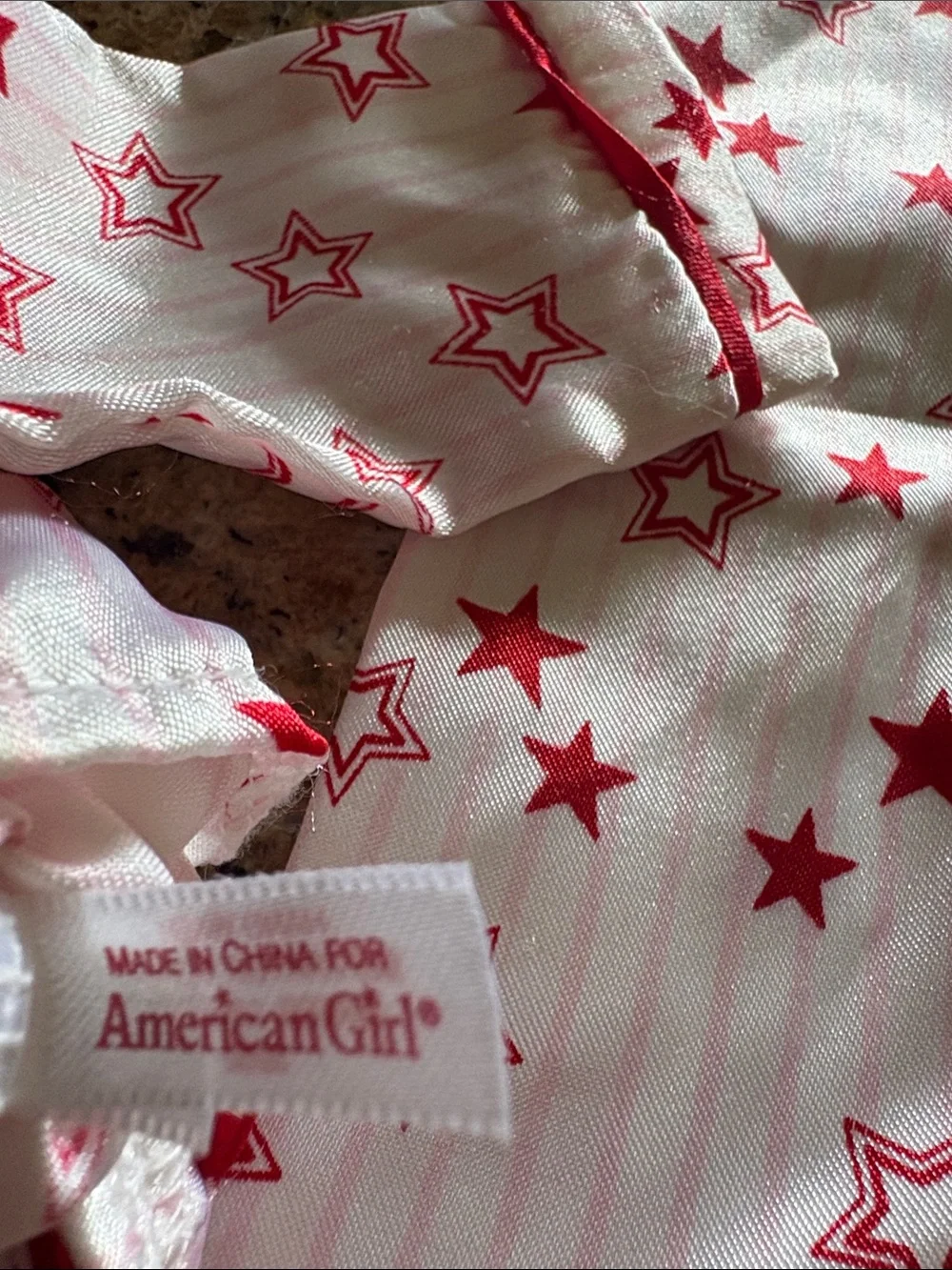 American Girl Red Star-Print Two-Piece Doll Pajama Set